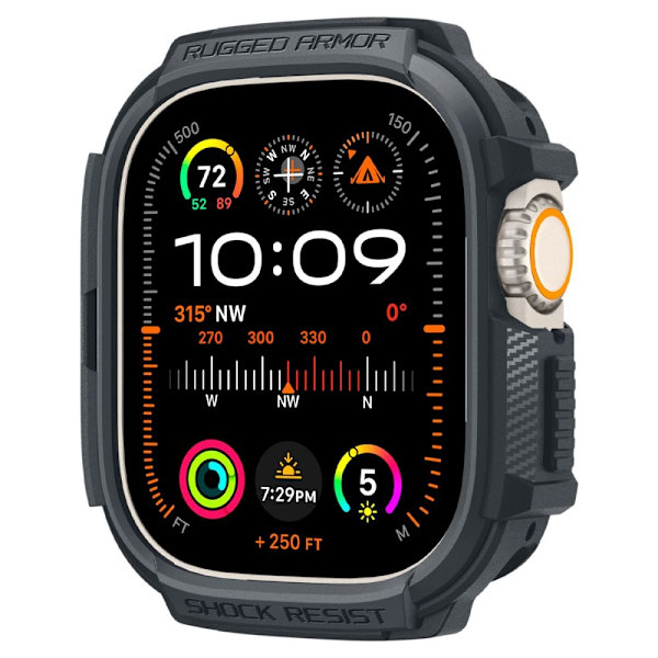 Spigen Apple Watch Ultra 49 mm Skal Rugged Armor Mörkgrå