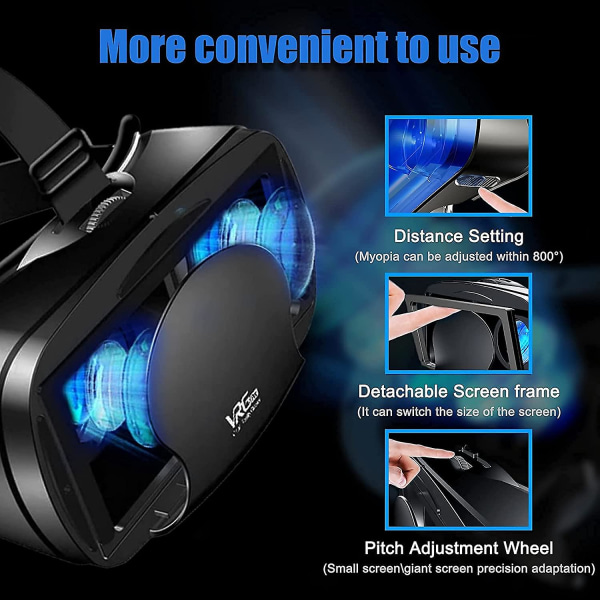 Vr Headset Virtual Reality-briller, der er kompatible med telefon/android