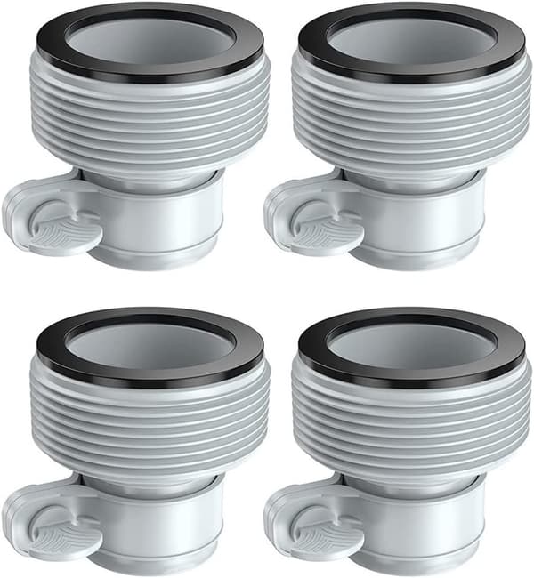 Poolslangadapter, 4-pack, pumpadapter 32 till 38 mm, slangadapter B, pooladapter för poolfiltreringssystem