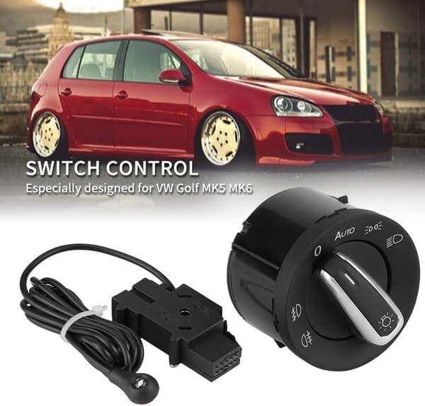 Kompatibel Forlygtekontakt Auto Automatisk Lyssensor Kontaktmodul til MK5 MK6 B6 3C Sort
