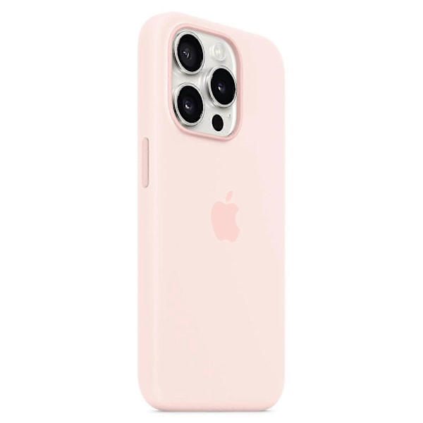 Silikone Etui til iPhone 15 Pro, MagSafe Kompatibel Pink 698
