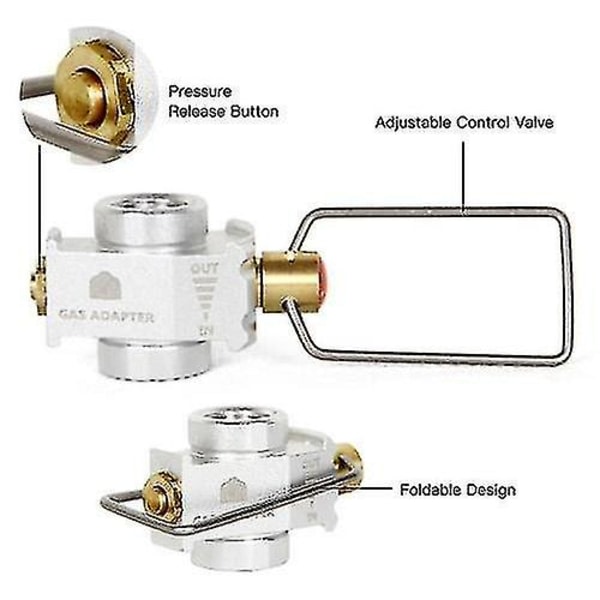Gas Saver Plus Gas Converter Vaihteen täyttö litteän säiliön muunnossovitin Camping kaasusovittimen venttiili