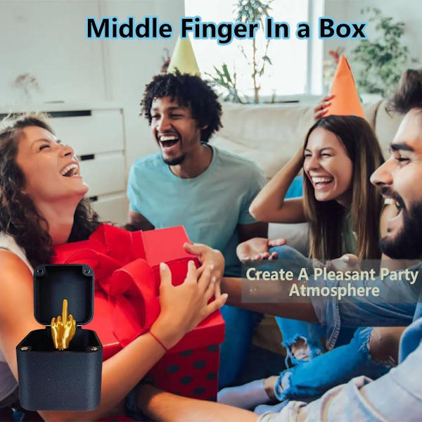 Midterfinger i en æske, Æske med midterfingre, Midterfinger overraskelsesgaveæske, Spoof håndspøg pop-up gave med æske til voksne, til kontoret (2 stk) 2Pcs