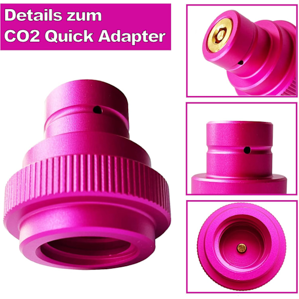 DLLUN Hurtigadapter for CO2 Sodavannkarbonator Dobbel Hurtigkobling Gassylinder 60L, CO2 Sodavannkarbonator