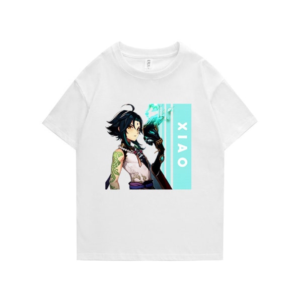 Genshin Impact Par T-shirt för män och kvinnor Vit 4 M