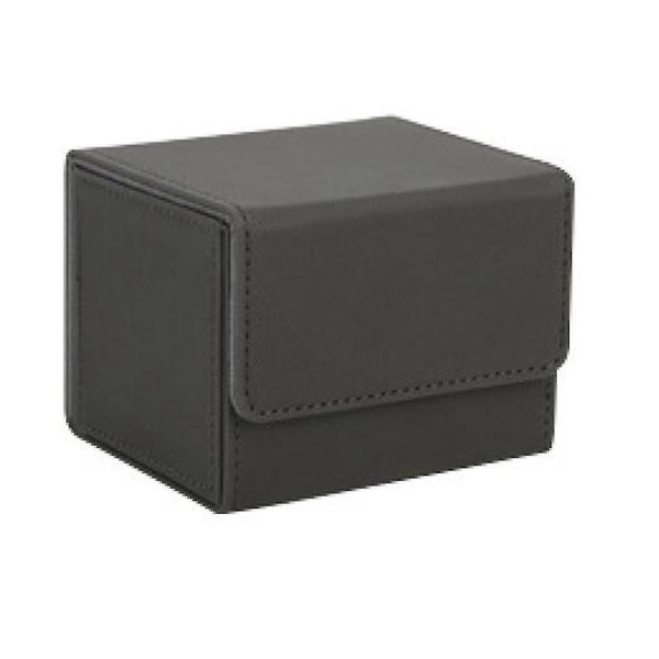 Card Box Side-loading Card Box Deck Case til Yugioh Card Binder Holder 100+, grå
