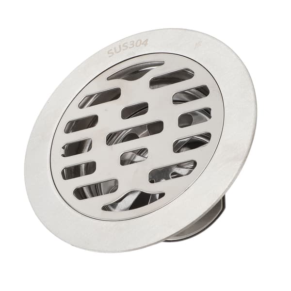 304 rostfritt stål 75MM rör förseglad vatten tee 10cm rund deodoriserande golvbrunn