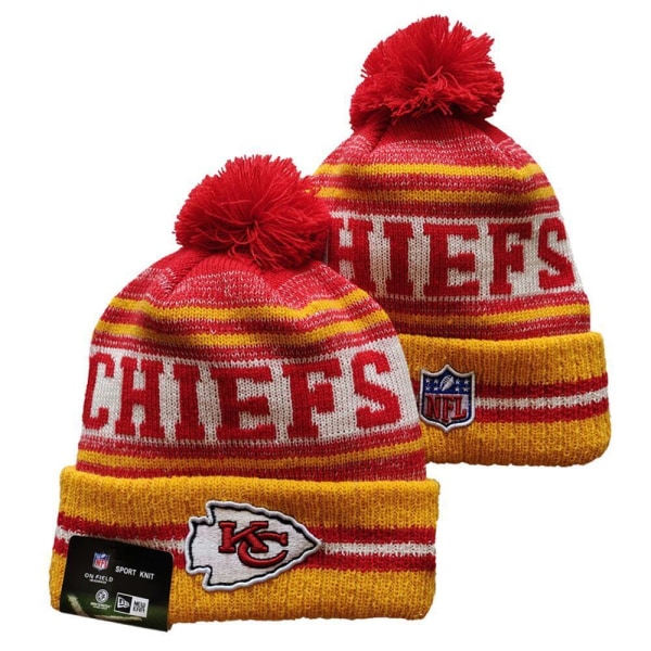 NFL Adult Unisex American Football Sport Stickad mössa Fleecefodrad En one size passar alla Kansas City Chiefs