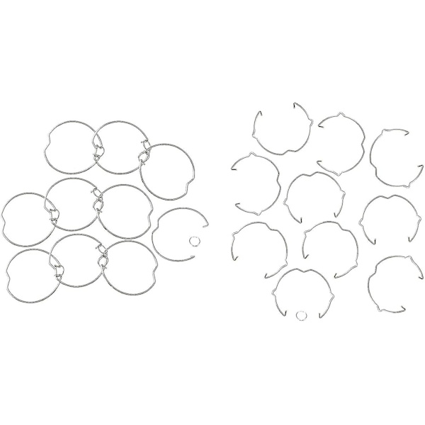 30-pak fjederlåsringe til GU10 MR16, 50 mm diameter, til indbyggede downlights, LED- og halogenlamper