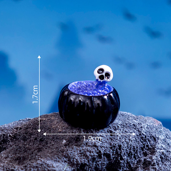 Mini Halloween-pynt Häxa Spöke Pumpa Figur Mikroland A3