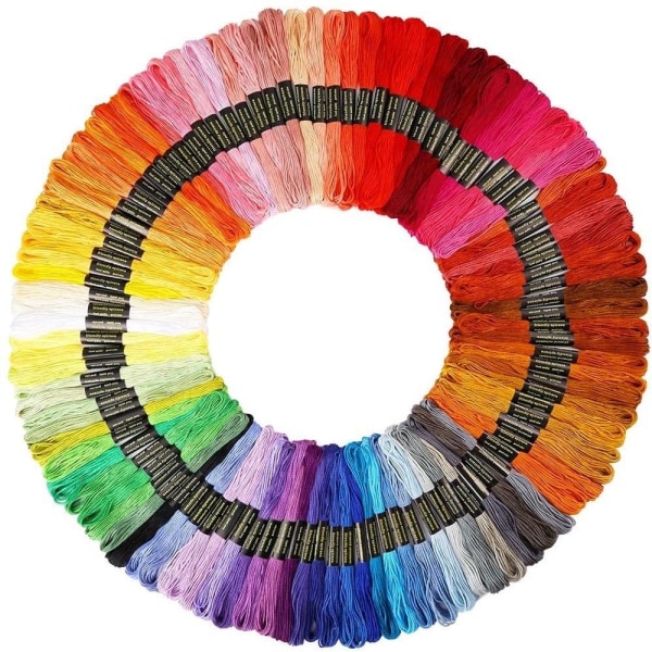 100 dukker broderigarn / moulin garn - flerfarget multicolor