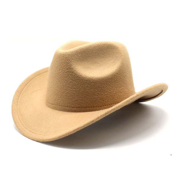 Unisex Voksne Ull Cowboy Western Hat Wide Rim Cap Winter Warm