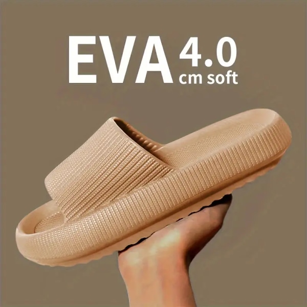 Mænds Solid EVA Slides - Afslappet Anti-Skridsikker Slippers til Indendørs Udendørs Strand Brusebad