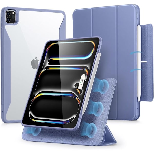 ESR iPad Pro 11 2024 Fodral 2-i-1 Magnet Rebound Hybrid Lavendel