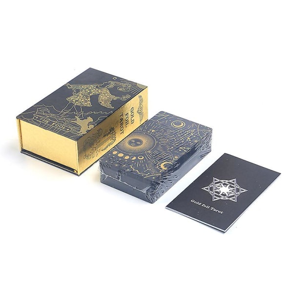 Ny Tarot Black Sun Moon Waite Boxed Guldfolie Tarot Board Game Card Leksaker