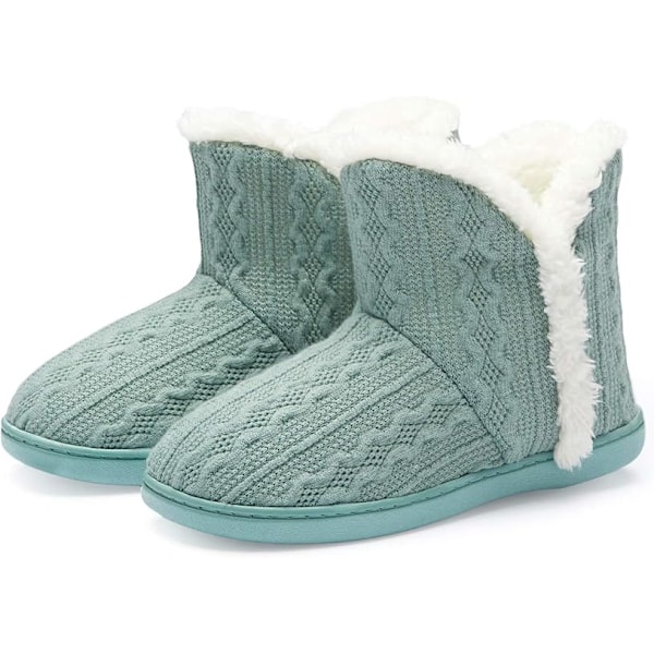 Varma Bootiestofflor för Kvinnor, Fluffiga Plåster, Inomhus & Utomhus, Vinterbootiestofflor