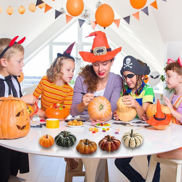 Mini kunstig Halloween græskar dekoration simuleret grøntsag green 2