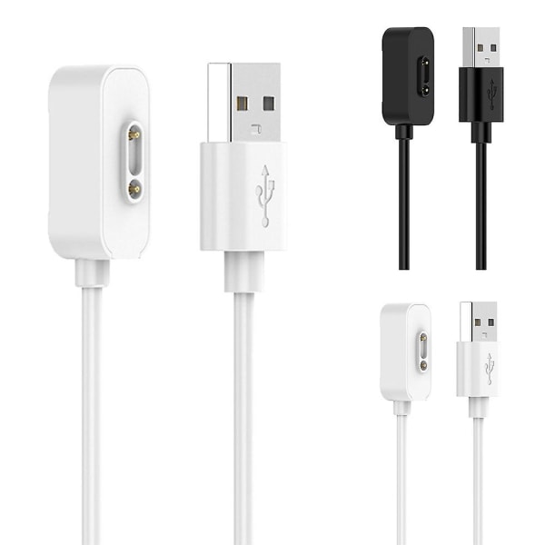 Smartklokke Lader Kompatibel med Xplora X4/x5 Magnetisk USB Laderkabel Erstatningstilbehør Passer Xplora X5 Play Hvit White 2 Pcs