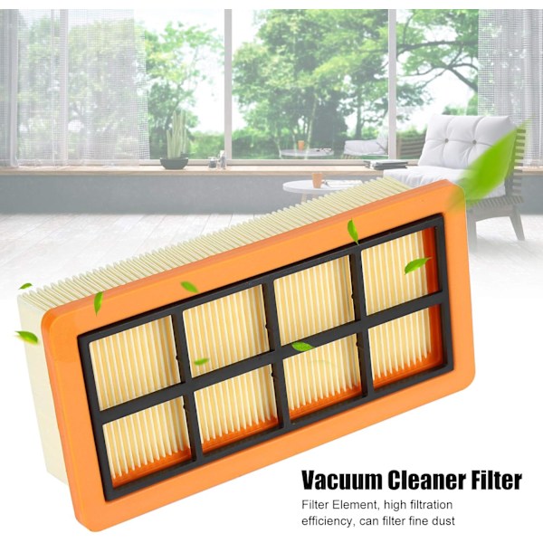 Ersättningsfilter för dammsugare, platt veckat filter Dammsugarfilter Kerna Hushållsapparater Tillbehör för Karcher AD3.200