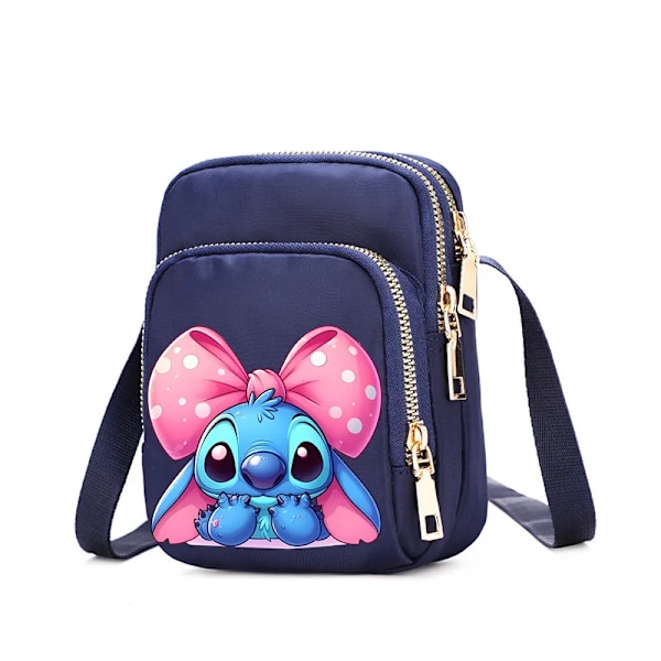 Disney Lilo & Stitch Damväska för Kvinnor Mobiltelefon Handväska Korsad Krona Axelremsväska för Kvinnor Väskor Tonåringar Underarmsväska DGG3766