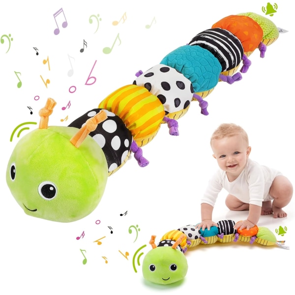 Baby Musical Toy - Baby Sensory Toys 0-6 Måneder Musikk Utstoppede Dyre Myke Plysj Leker
