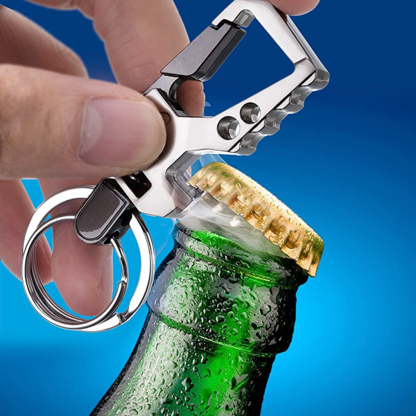 2-pack bilnøkkelring flaskeåpner nøkkelring for menn og kvinner