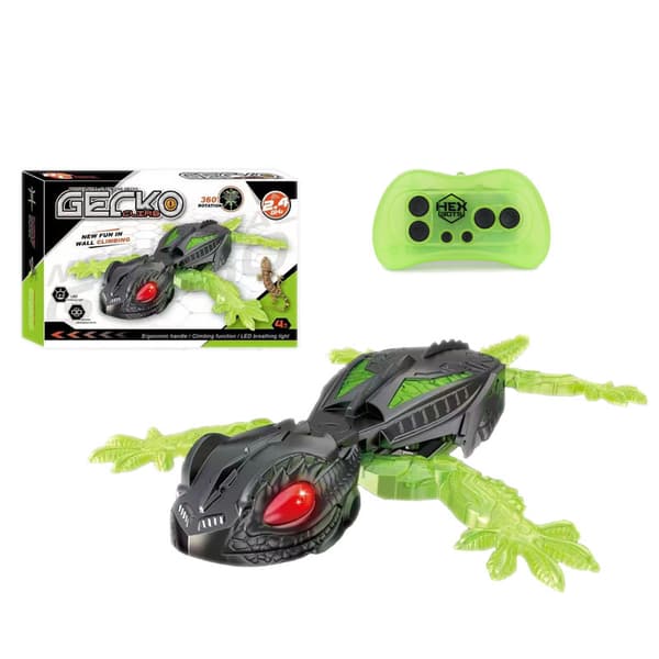 Wall Climbing Gecko, Rechargeable Remote Control Robot Toy, Climbs on Walls, Wall Gecko