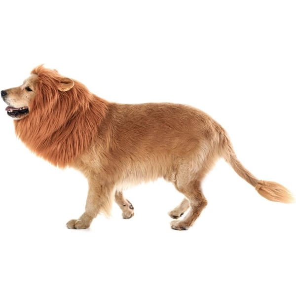 Dog Lion Mane - Realistisk og sjov løvemanke til hunde - Komplementær løvemanke til hundekostumer