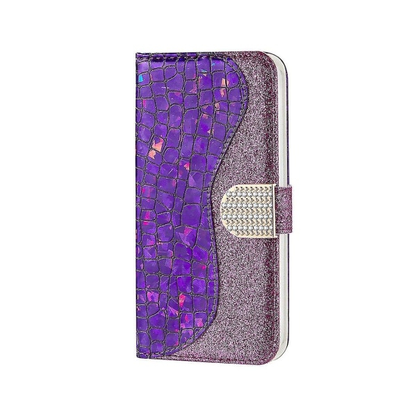 För Huawei Nova 3i Laser Glitter Krokodilfodral