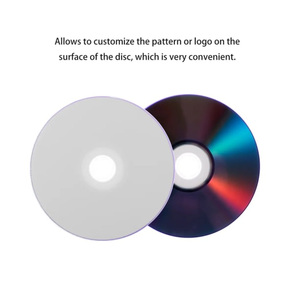10 stk 215 min 8X DVD+R DL 8,5 GB Blanke tilpassbare DVD-plater for data og video