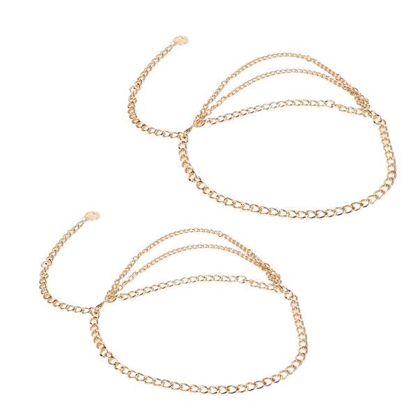 2 stk. Gullkjede Belte 112cm Lang Justerbar med Hummerskålås Polert Legering Magebelte for Fest Cosplay Bryllup