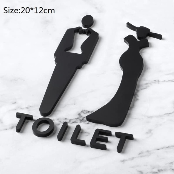 Toalett-skilt, WC-skilt, dame- og herredørskilt, herre- og dametoalett