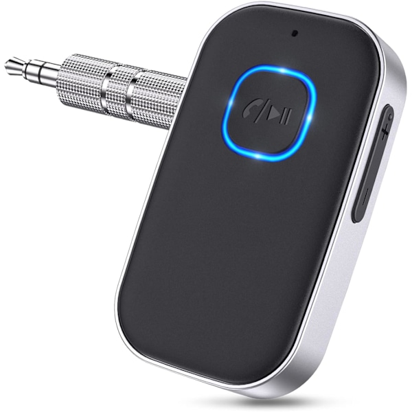 Bluetooth-mottagare för bil, brusreducerande Bluetooth-bilsadapter, trådlös ljudmottagare för hemmastereo/trådade hörlurar, handsfree-samtal