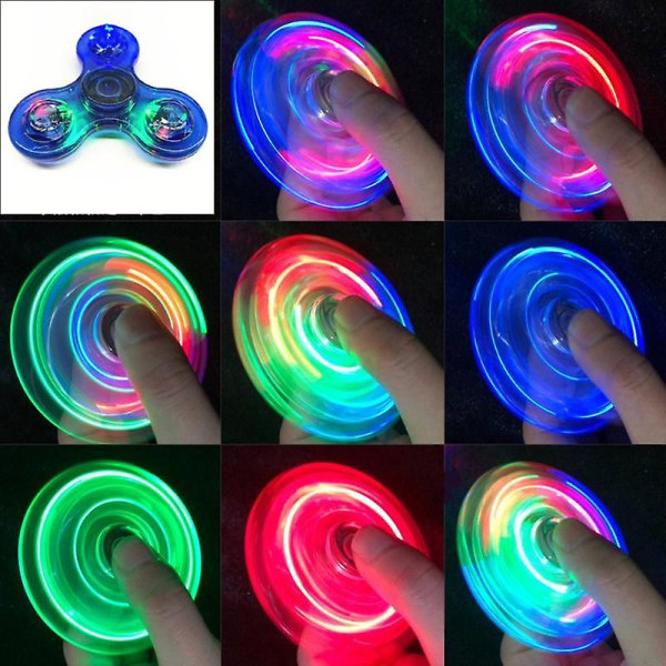 LED-ljus Fidget Spinner Hand Top Spinner EDC Spiner Finger Stress relief Barn Vuxenleksak