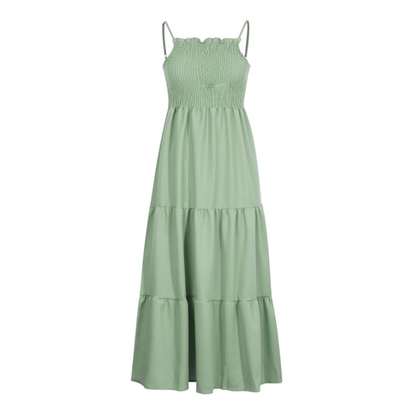 Sommerkjoler for kvinner Storbritannia Salg Fest Elegant Bohemian Off Shoulder Løs Kort Ermet A-linje Ensfarget Maxi Lang Kjole Dame Maxi Kjoler