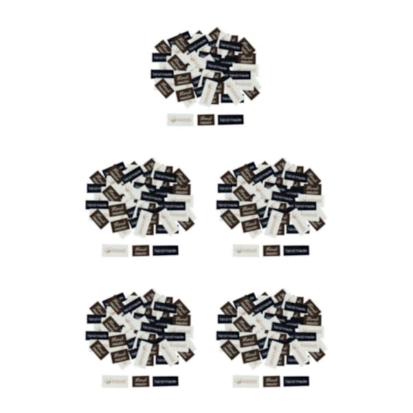 1/2/3/5 100x Käsinkirjoitetut englanninkieliset merkit T tagit kangas DIY Vaatteet Käsinkirjoitettu kruunun tulostus 120 kpl Handmade Crown Print 120 Pcs 5 Sets