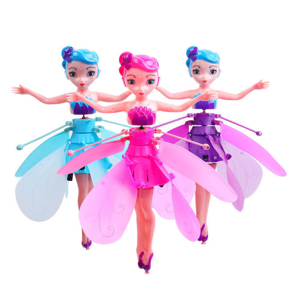 Flying Fairy Princess Dolls Magic Infrarød Induction Control Girl Legetøj Julegave