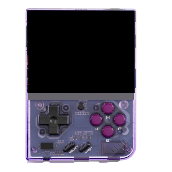 Kompakt Miyoo Mini Plus+ spelar det kompatibelt för RPG-älskare USB -gränssnitt med trådlös anslutning Stöd för wifi Purple - 128G 0.28