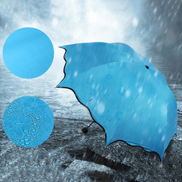 Vanntett bærbar sammenleggbar regn Sunlight Paraply Travel Anti-uv sommerparasoll