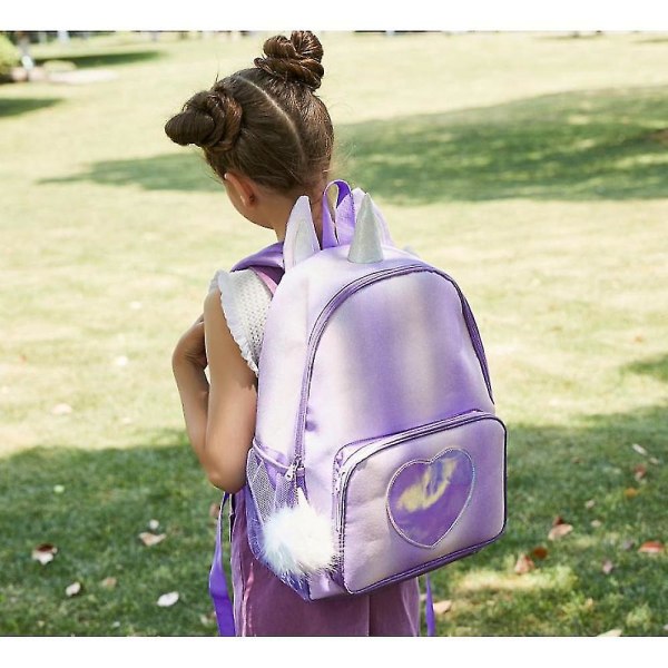 Unicorn Barnryggsäck med stor kapacitet Venalisa Rainbow skolväska för flickor