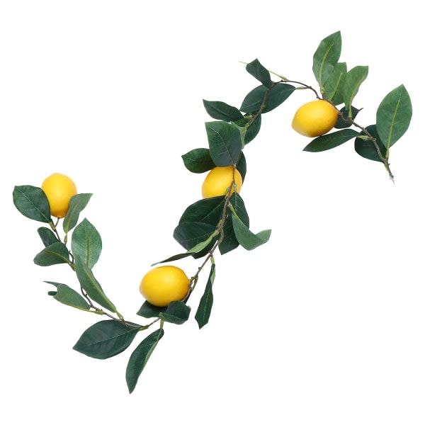 1 stk hængende vinstokke dekorativ simulering citronhængende rattan til dekoration (gul) (100x10 cm, gul)