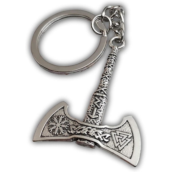 Vikinge- og nordisk vintage rune amulet nøglering