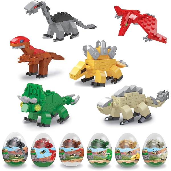 12 dinosaur egg med blokker