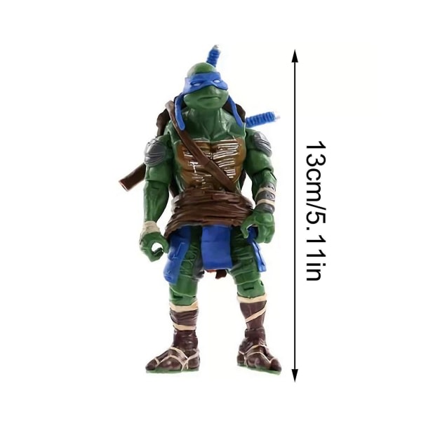 Tegneserie Ninja Turtles -figuurilelusetti, 4 kpl 5 tuuman toimintahahmoa klassinen malli leikkisarja lahja lapsille