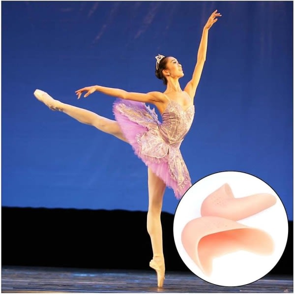 Par balletforfodspuder - åndbare silikonetåbeskyttere til dans