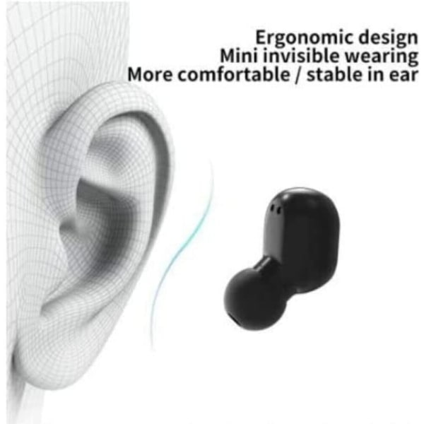 Trådløse Bluetooth-øretelefoner, HiFi Digital LED Display Stereo-hovedtelefoner, Vandtætte ørepropper