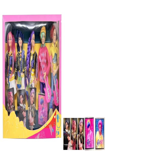 Demon Hunters K-POP Vinylfigurset, Samlarbara 32 cm Ledade Dockor för Fans och Barn Wheat