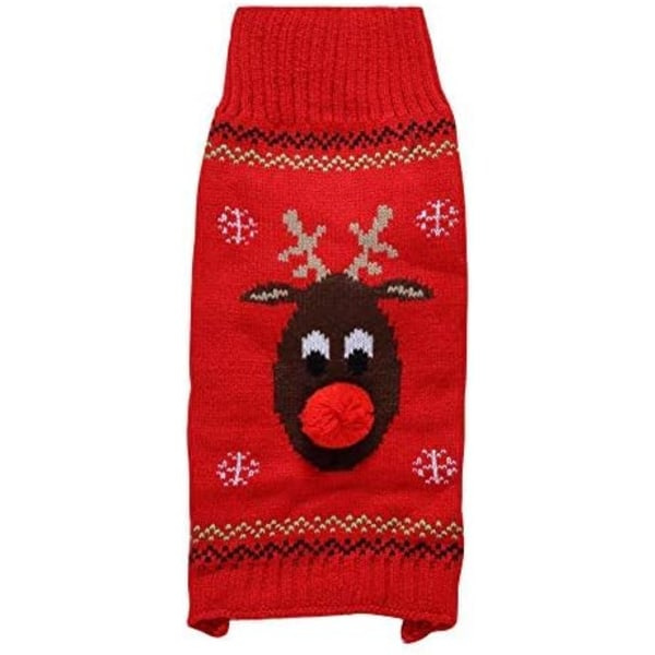 Jouluneule koirille ja kissoille, punainen nenä, XL