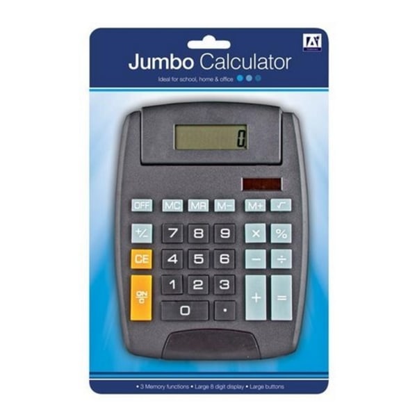 En Star Jumbo Kalkulator One Size Black Black One Size