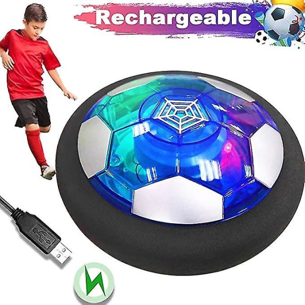 Air Power Hover Soccer Ball Light Blinkende Ball Air Power Fotballleker Hjemmespill Gliding Soccer Innendørs--